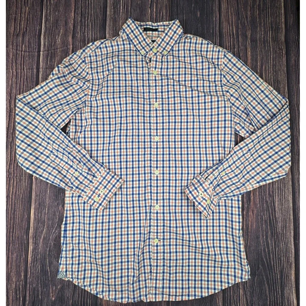 Banana Republic Camden Fit Shirt M Supima Cotton Gingham Buffalo Check Lot of 2